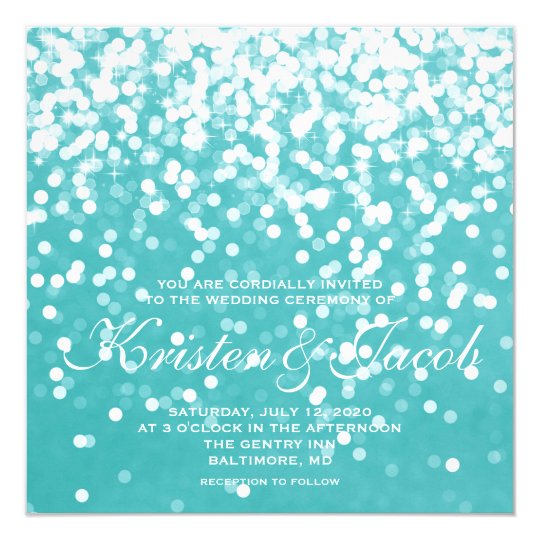 Invite - Sparkling Wedding Turquoise