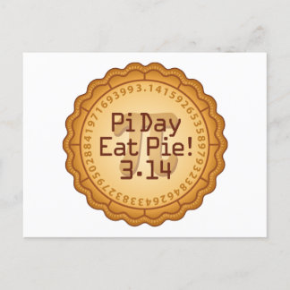Invite Your Friends, Pi Day Party Postcard