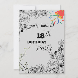 invited birthday party invitation
