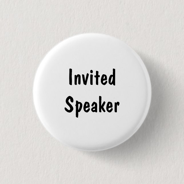 Invited Speaker 1 Inch Round Button (Front)