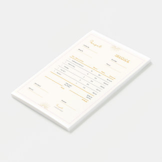 invoice facture post-it notes