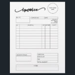 Invoice Small Business Supplies Letterhead<br><div class="desc">Build your customer's trust with these invoice letterhead sheets that have a plain white background and standard text typeface. Not only are they professional and easy to read,  they have convenient sections that you can edit in the design tool.</div>