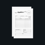 Invoice Small Business Supplies Letterhead<br><div class="desc">Build your customer's trust with these invoice letterhead sheets that have a plain white background and standard text typeface. Not only are they professional and easy to read,  they have convenient sections that you can edit in the design tool.</div>