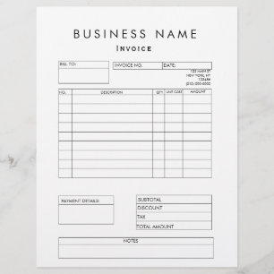 Invoice Small Business Supplies Letterhead