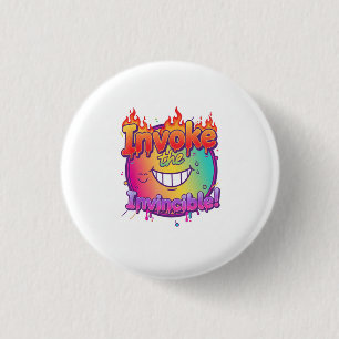 Invoke the Invincible – Unleash Your Inner Power  1 Inch Round Button