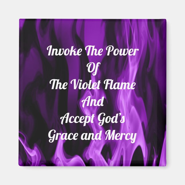 Invoke The Violet Flame Magnet (Front)