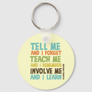 Involve Me Inspirational Quote Keychain