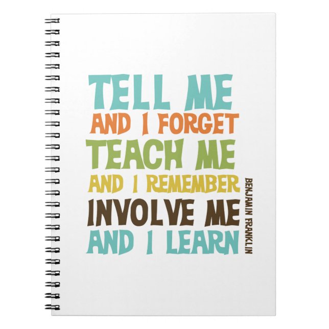 Involve Me Inspirational Quote Notebook (Front)