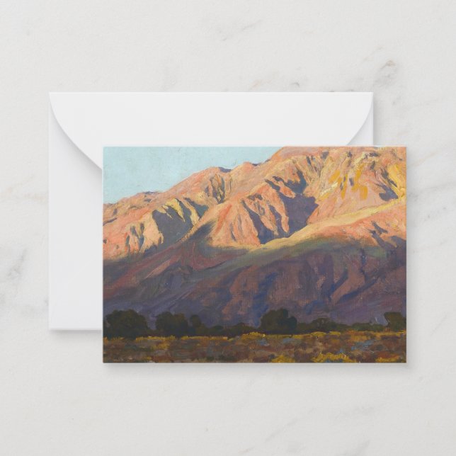 Inyo Range at Sunset, Lone Pine by Maynard Dixon Card (Front)