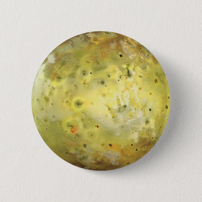 Io Volcanic  Moon of Jupiter 2 Inch Round Button (Front)
