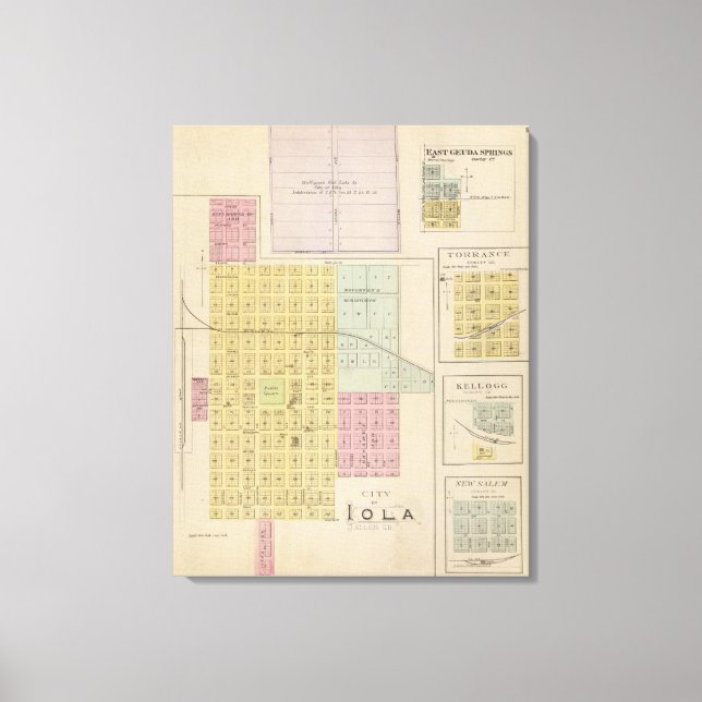 Iola, Torrance, and Kellogg, Kansas Canvas Print (Front)