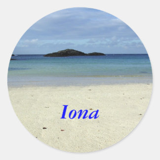 Iona Beach Classic Round Sticker