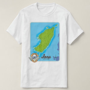 Iona scotland map T-Shirt