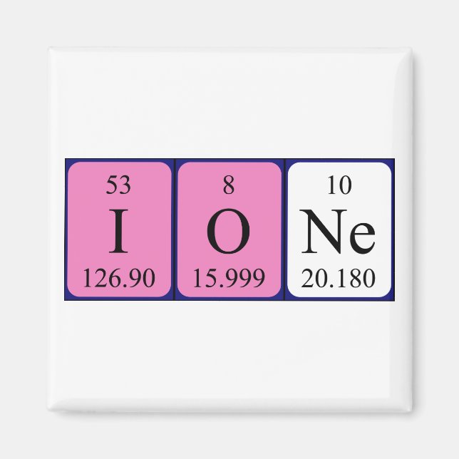 Ione periodic table name magnet (Front)