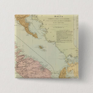 Ionian Islands, Malta 2 Inch Square Button