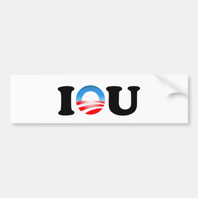 IOU BUMPER STICKER (Front)