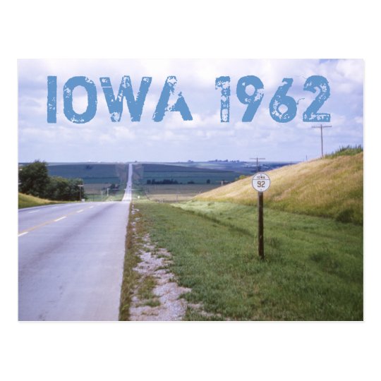 Iowa 1962 Road Trip Postcard