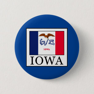 Iowa 2 Inch Round Button