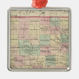 Iowa 2 metal ornament