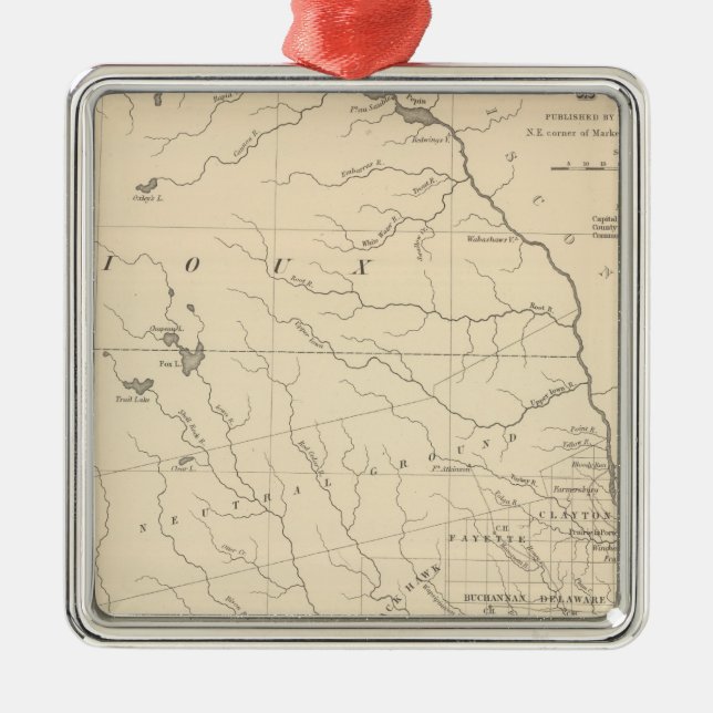 Iowa 2 metal ornament (Front)