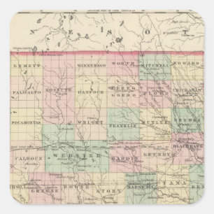 Iowa 2 square sticker