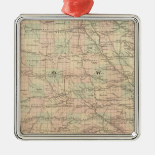 Iowa 6 metal ornament