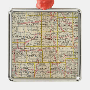 Iowa 6 metal ornament