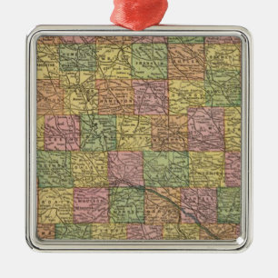 Iowa 8 metal ornament