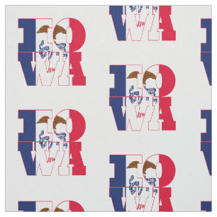 Iowa American state flag Fabric