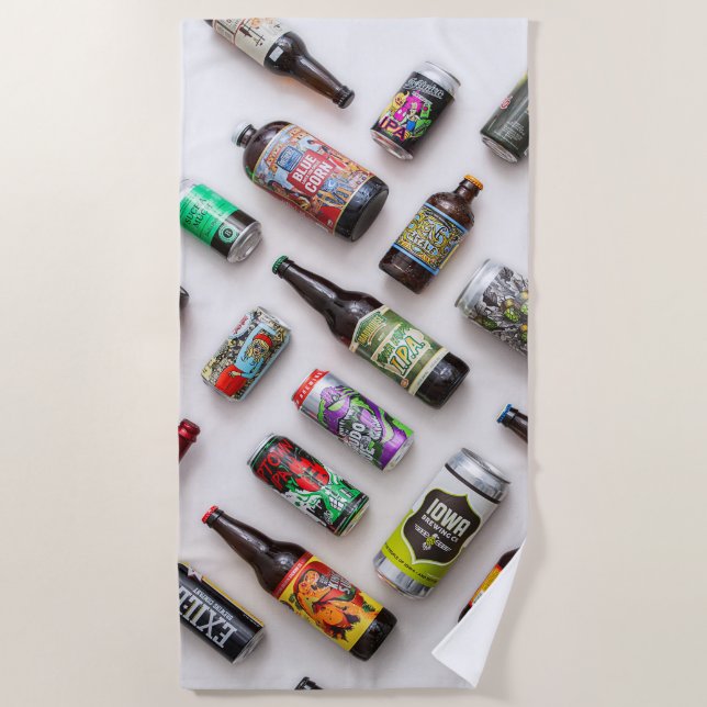 Iowa Beer Beach Towel (Front)