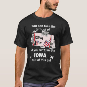 Iowa Boarding Pass Iowa Girl T-Shirt