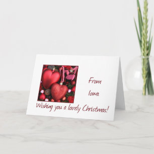 Iowa  Christmas Card, state specific Holiday Card