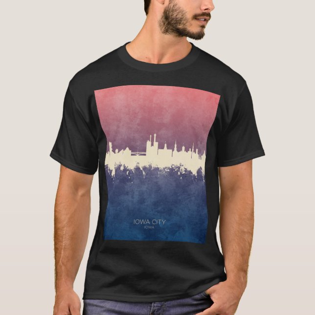 Iowa City Iowa Skyline 1 T-Shirt (Front)