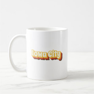 Iowa City Retro Vintage Text Coffee Mug