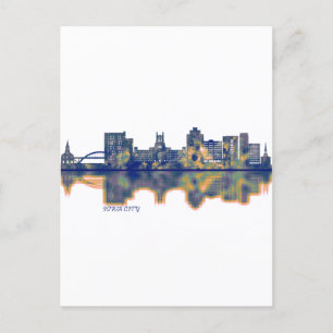Iowa City Skyline Holiday Postcard