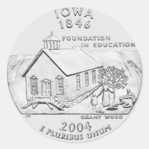 Iowa Classic Round Sticker