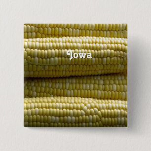 Iowa Corn on the Cob 2 Inch Square Button