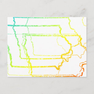 iowa fade blur postcard