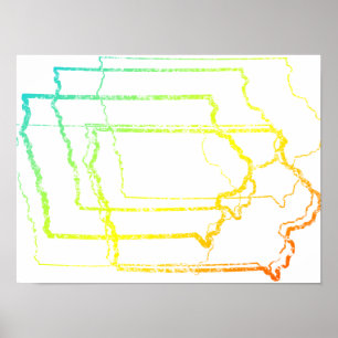 iowa fade blur poster