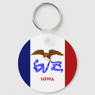 Iowa flag keychain
