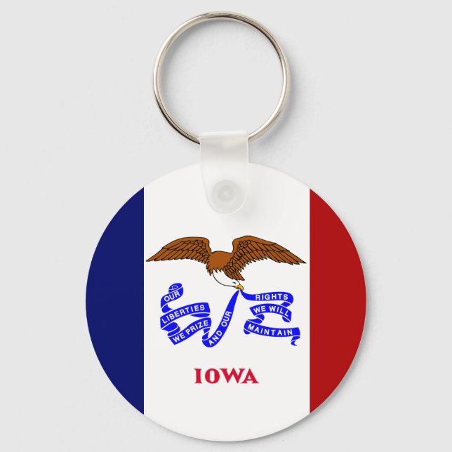 Iowa flag keychain (Front)