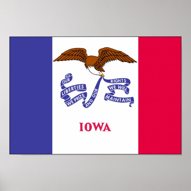 Iowa Flag Poster (Front)