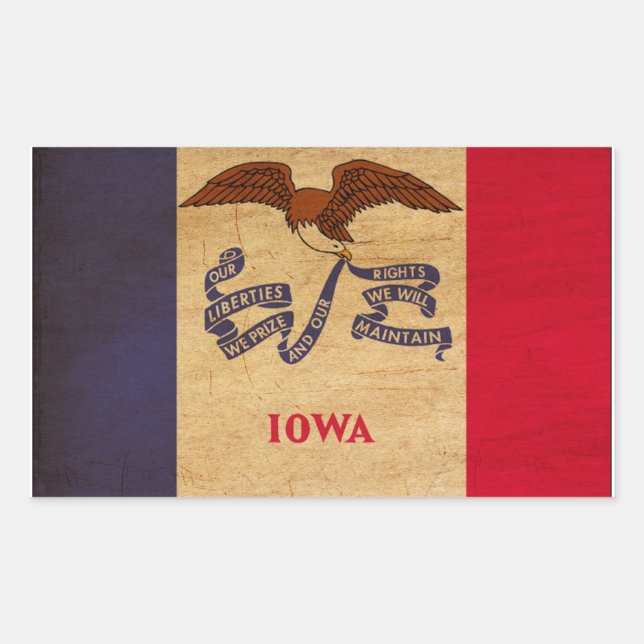 Iowa Flag Sticker (Front)