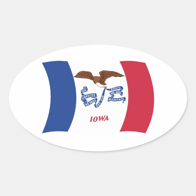 Iowa Flag Sticker (Front)