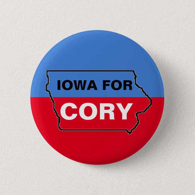 Iowa for Cory 2 Inch Round Button (Front)