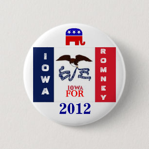 Iowa  for Romney 2012 2 Inch Round Button