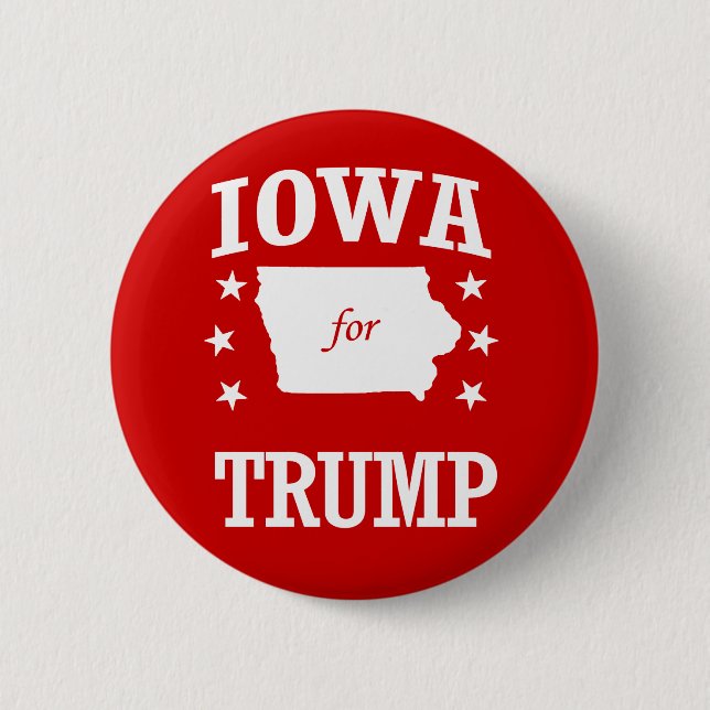 IOWA FOR TRUMP 2 INCH ROUND BUTTON (Front)
