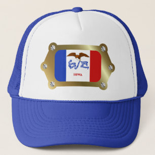Iowa framed Flag Hat