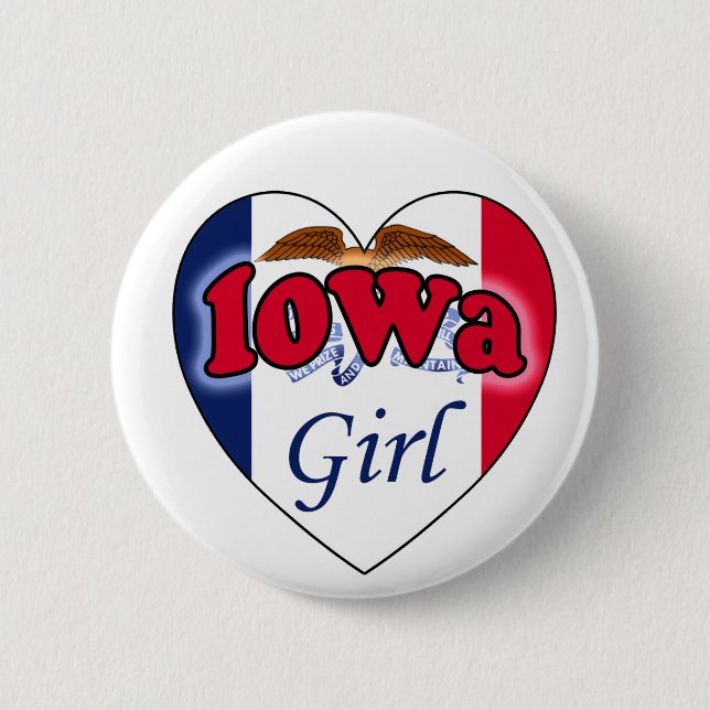 Iowa Girl 2 Inch Round Button (Front)