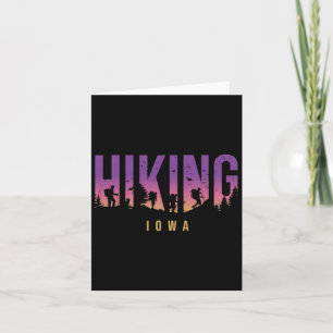 Iowa Hiking Camping Hiker Outdoor Camper Adventure Card